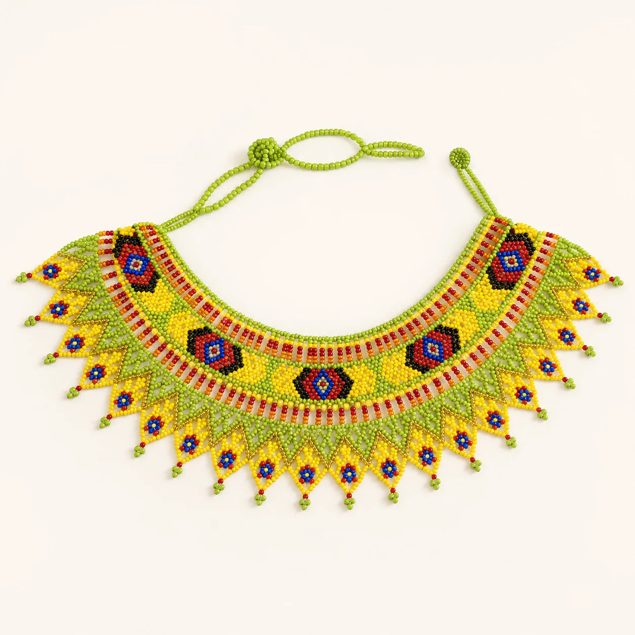 MakeEyes handmade beaded statement choker