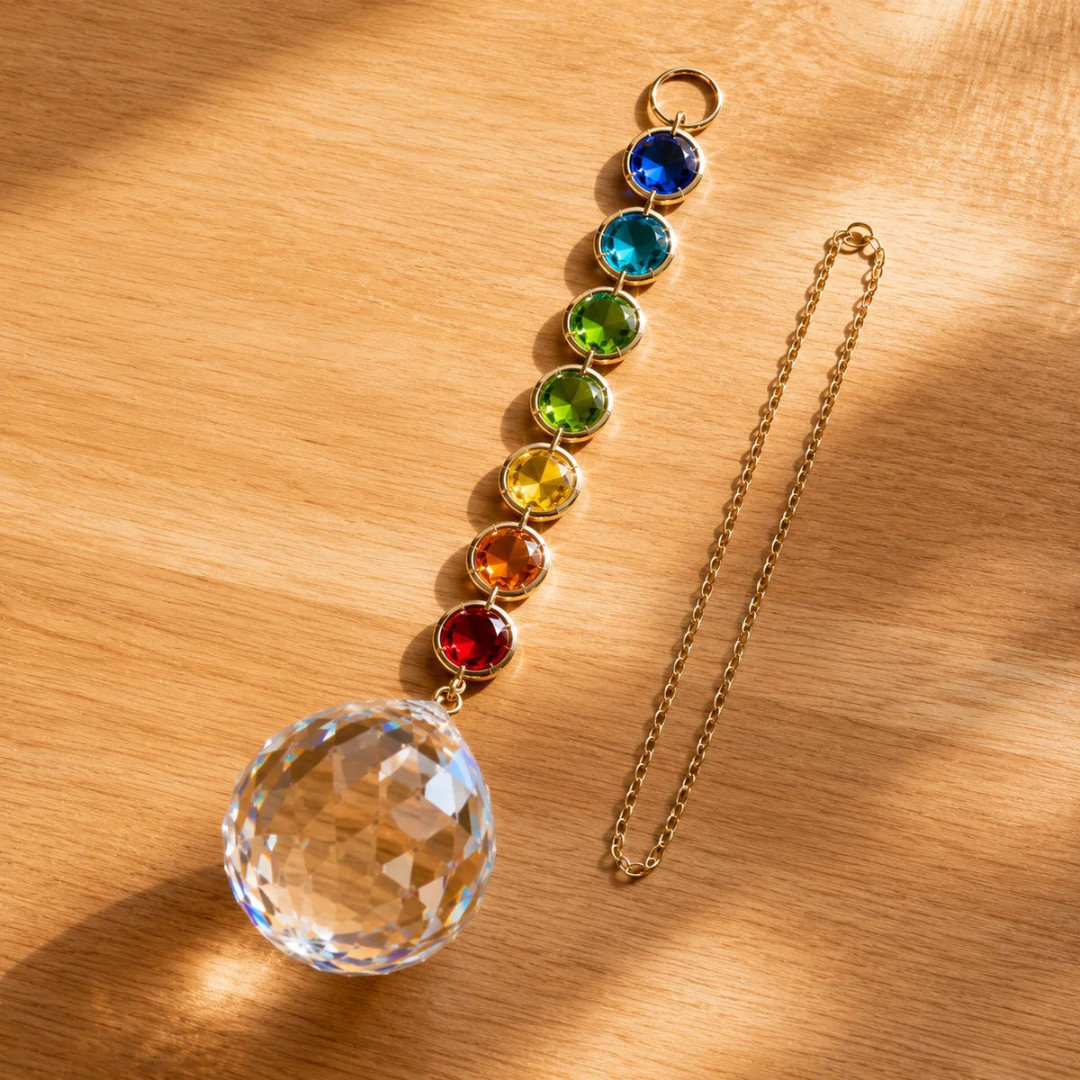 Package contents for crystal rainbow suncatcher