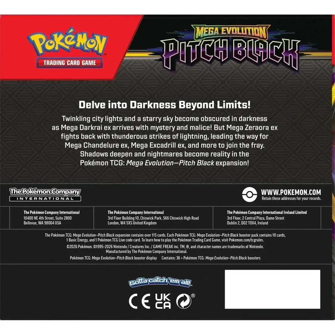 Pokémon TCG Mega Evolution Pitch Black Booster Box
