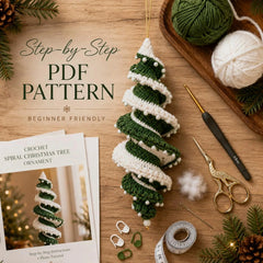 Crochet Christmas Tree PDF Pattern – DIY Holiday Decoration Digital Download Tutorial