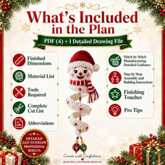 Crochet Snowman Spiral Ornament PDF Pattern – DIY Christmas Hanging Decoration Tutorial