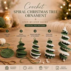 Crochet Christmas Tree PDF Pattern – DIY Holiday Decoration Digital Download Tutorial