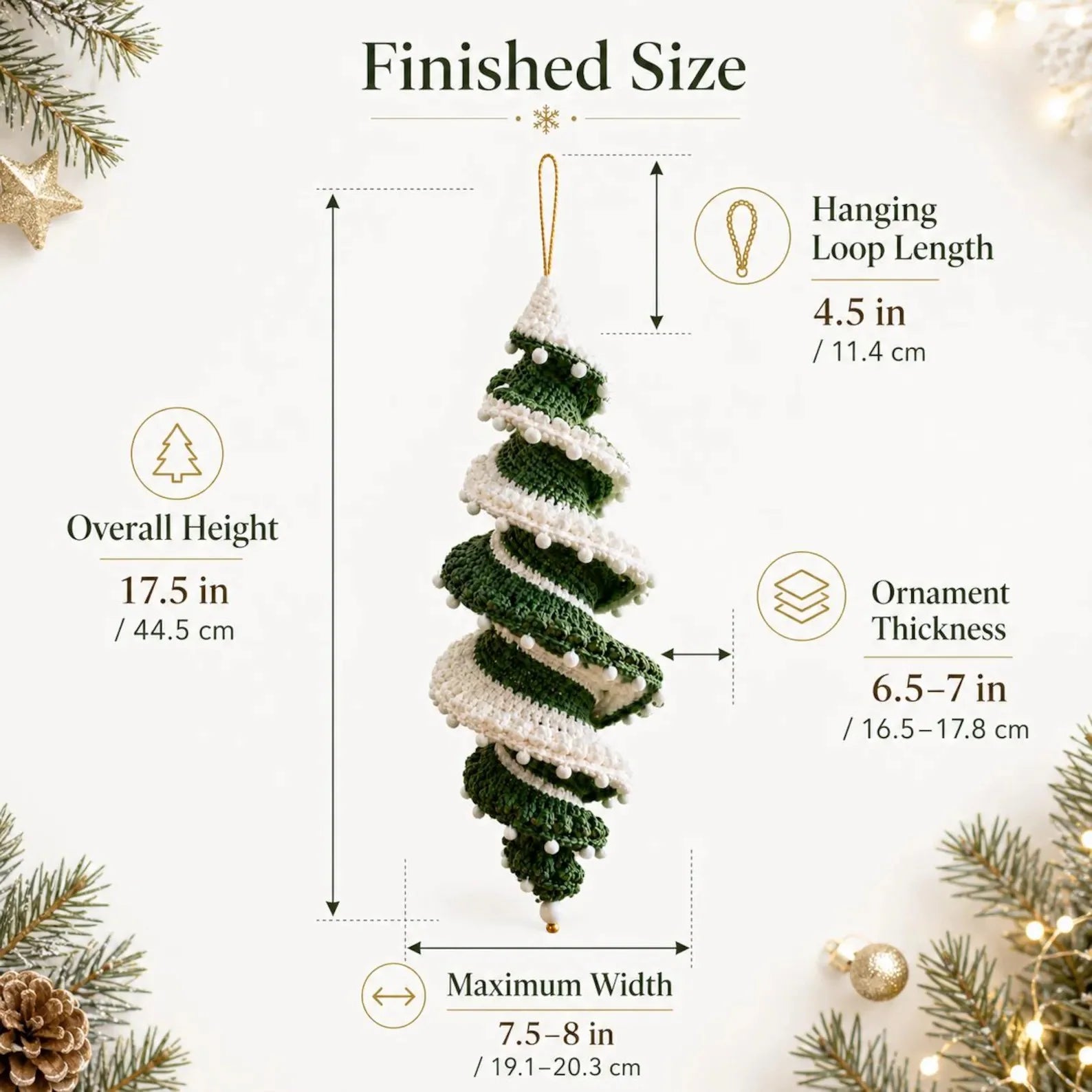 Crochet Christmas Tree PDF Pattern – DIY Holiday Decoration Digital Download Tutorial